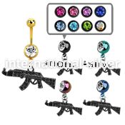 mdk631k belly rings anodized surgical steel 316l belly button