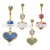 mdk705 belly rings anodized surgical steel 316l belly button