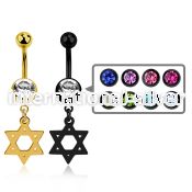 mdk758 belly rings anodized surgical steel 316l belly button