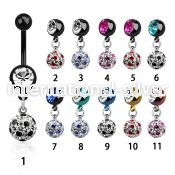 mdkfr8a belly rings anodized surgical steel 316l belly button