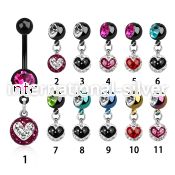 mdkfr8b belly rings anodized surgical steel 316l belly button