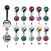 mdkfr8c belly rings anodized surgical steel 316l belly button