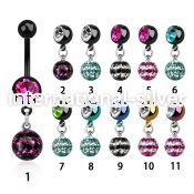 mdkfr8d belly rings anodized surgical steel 316l belly button