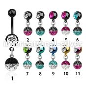 mdkfr8e belly rings anodized surgical steel 316l belly button