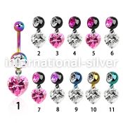 mdkz529 belly rings anodized surgical steel 316l belly button