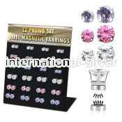 mg112 fake illusion body jewelry stainless steel ear lobe