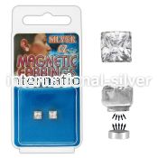 mgzq5 fake illusion body jewelry silver 925 belly button