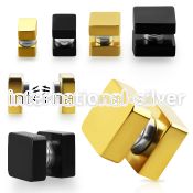 mptsq cheaters  illusion plugs and tapers anodized surgical steel 316l ear lobe