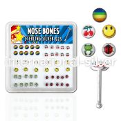 nblgx5 nose bone silver 925 nose