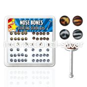 nblgx6 nose bone silver 925 nose