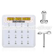nbpen16 925 silver nose bones nose piercing