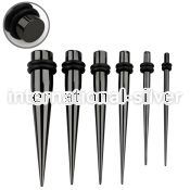 nltpgx tapers anodized surgical steel 316l ear lobe