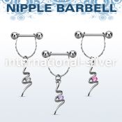 npdl20 straight barbells surgical steel 316l nipple