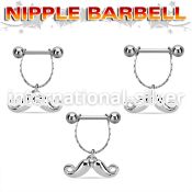 npdl41 straight barbells surgical steel 316l nipple