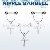 npdl49 surgical steel 14g barbell nipple piercing