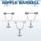 npdl7 straight barbells surgical steel 316l nipple