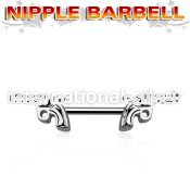 npsh10 straight barbells surgical steel 316l nipple