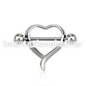 npsh11 straight barbells surgical steel 316l nipple