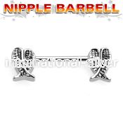 npsh4 straight barbells surgical steel 316l nipple
