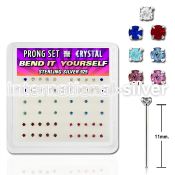 npyms bend it to fit nose studs silver 925 nose