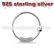 nr21 nose hoop silver 925 nose