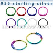 ns02bl nose hoop silver 925 nose