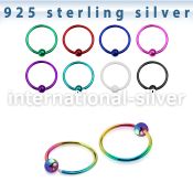 ns05bl nose hoop silver 925 nose