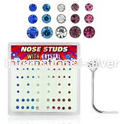 nsbxmm l shape nose studs silver 925 nose