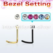 nscbt25 l shape nose studs anodized surgical steel 316l nose