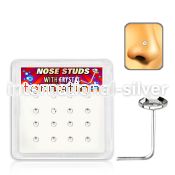 nsfb16c l shape nose studs silver 925 nose