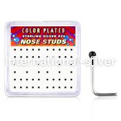 nskbbx1 l shape nose studs silver 925 nose