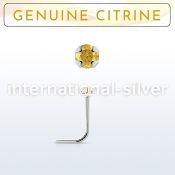 nspge6 l shape nose studs silver 925 nose