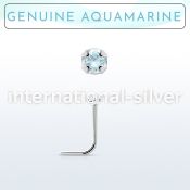 nspge8 l shape nose studs silver 925 nose