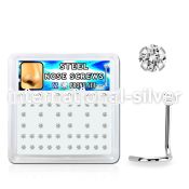 nswz2xc box w 316l steel nose screws, 20g w prong set 2mm cz