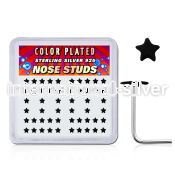 nsxsak l shape nose studs silver 925 nose