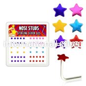 nsxsap l shape nose studs silver 925 nose