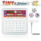 nszbm12 l shape nose studs silver 925 nose