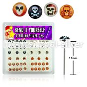 nylgx2 bend it to fit nose studs silver 925 nose