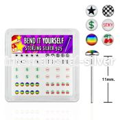 nylgx3 bend it to fit nose studs silver 925 nose