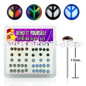 nylgx4 bend it to fit nose studs silver 925 nose