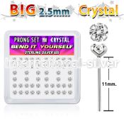 nyp19cx bend it to fit nose studs silver 925 nose