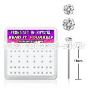 nypbmc 925 silver bend it yourself nose studs nose piercing