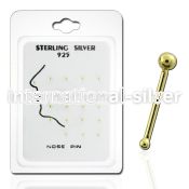 p18kgb nose bone silver 925 nose