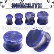 pgsss sodalite stone double flare ear plug
