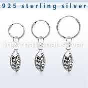 phod38 925 silver ear ring ear stud choose  piercing