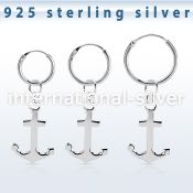 phod41 925 silver ear ring ear stud choose  piercing
