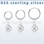 phod46 925 silver ear ring ear stud piercing