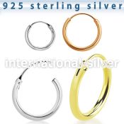 phol pair sterling silver hoop earrings