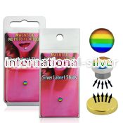 pkml7 fake illusion body jewelry silver 925 belly button