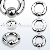 sbcr2 hoops captive rings surgical steel 316l ear lobe
